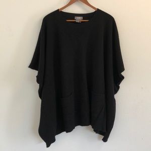 Neiman Marcus Cashmere Black Poncho Size S